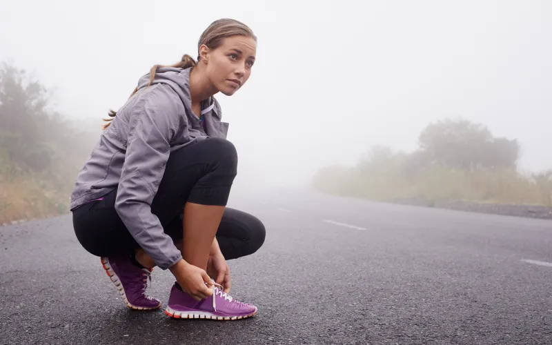 Woman going jogging