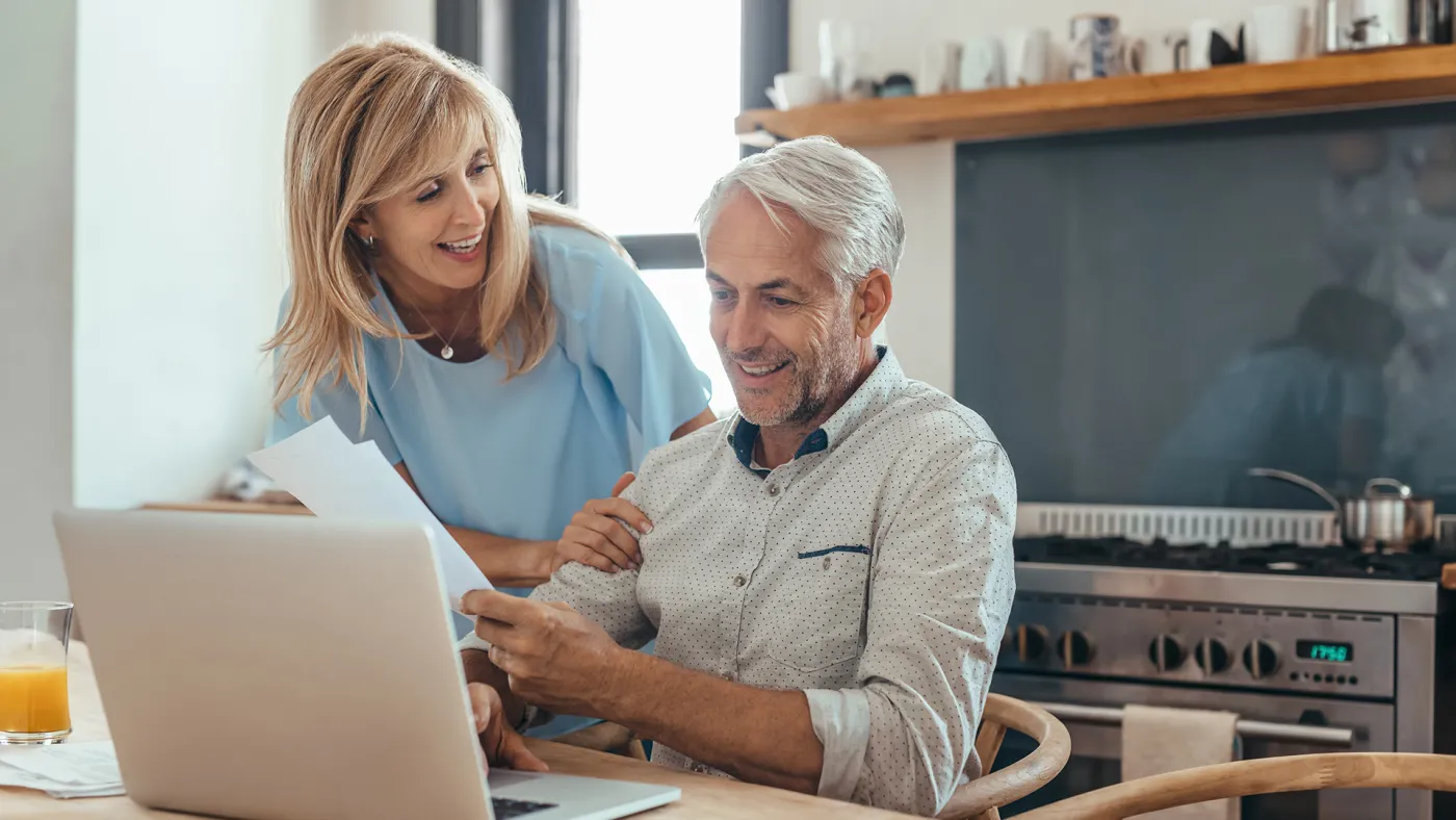 Couple on computer