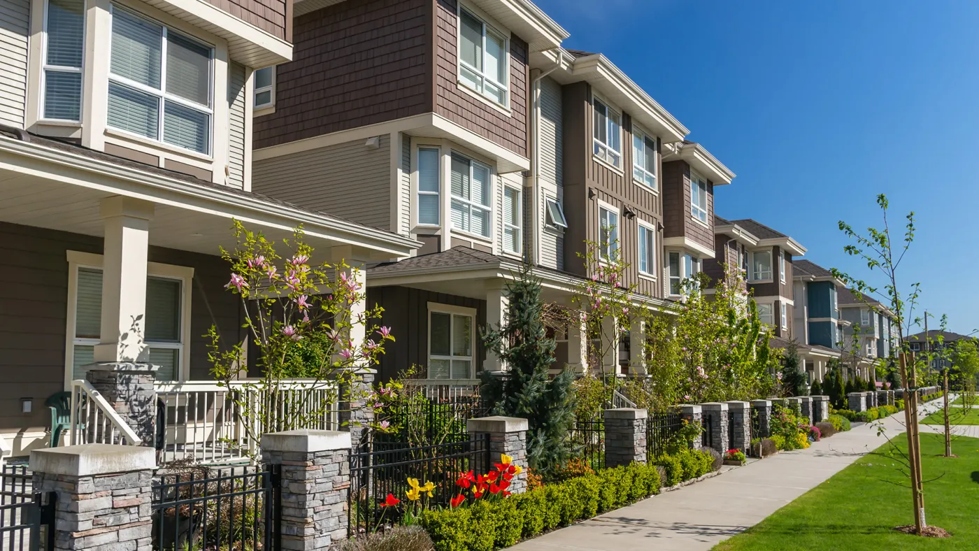 Row of townhouses