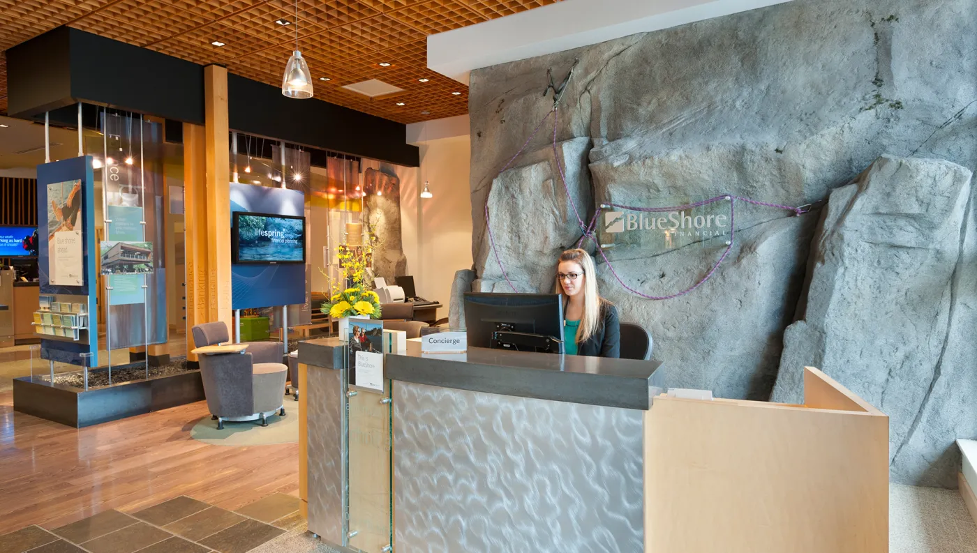 BlueShore Financial Spa concierge