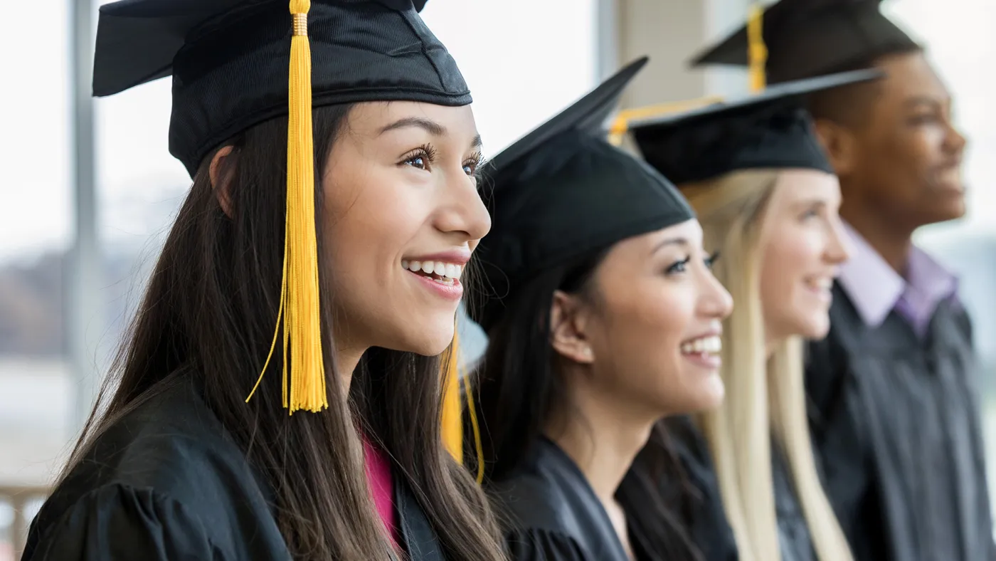 Group of students graduating