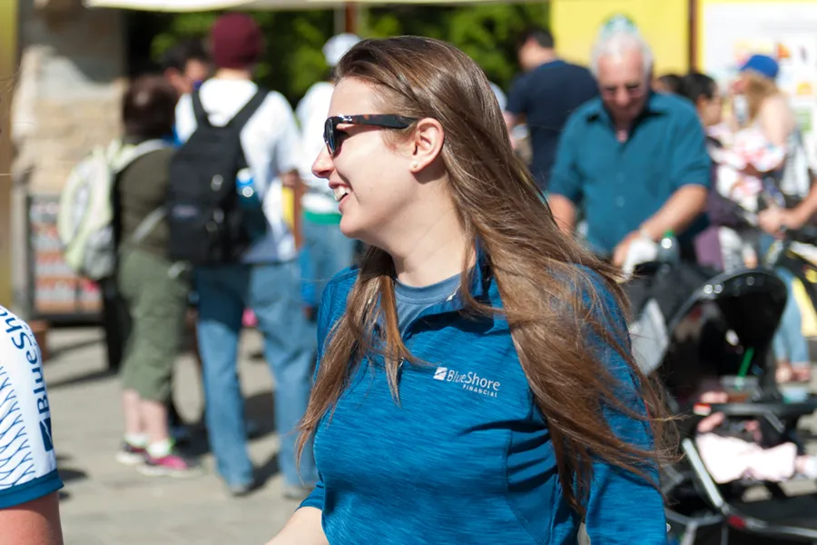 A member of staff from BlueShore Financial in Whistler.