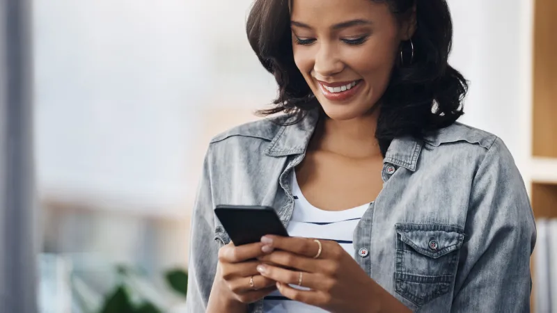 Women using smartphone